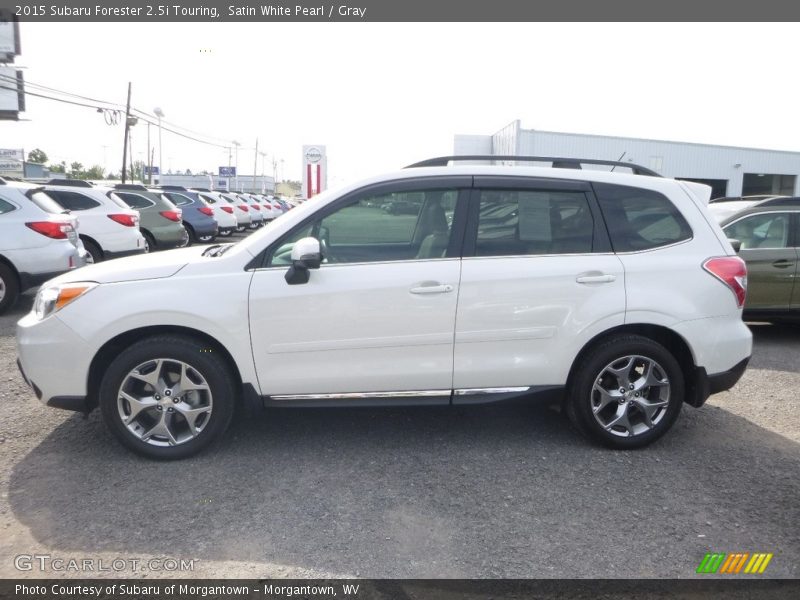 Satin White Pearl / Gray 2015 Subaru Forester 2.5i Touring