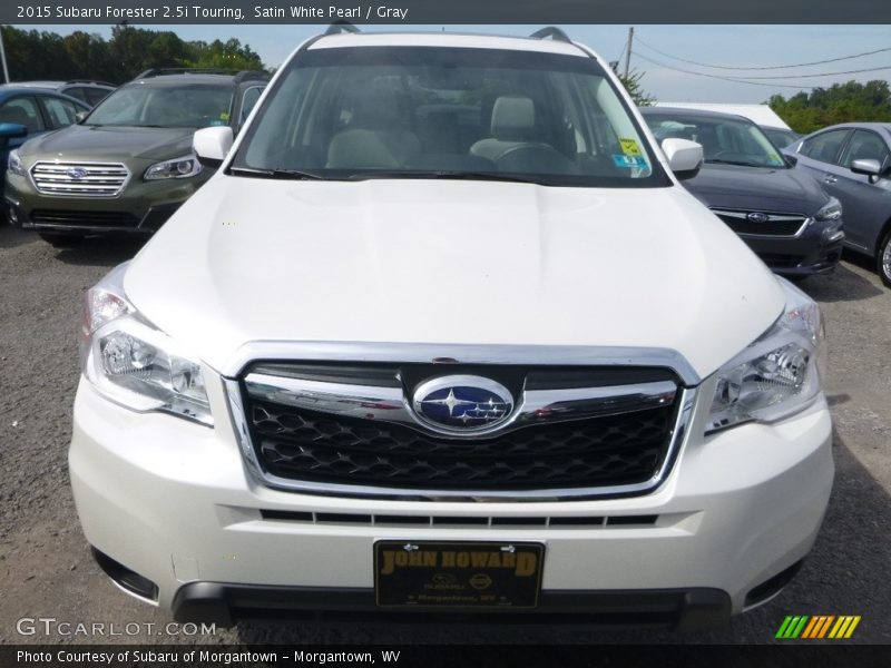 Satin White Pearl / Gray 2015 Subaru Forester 2.5i Touring