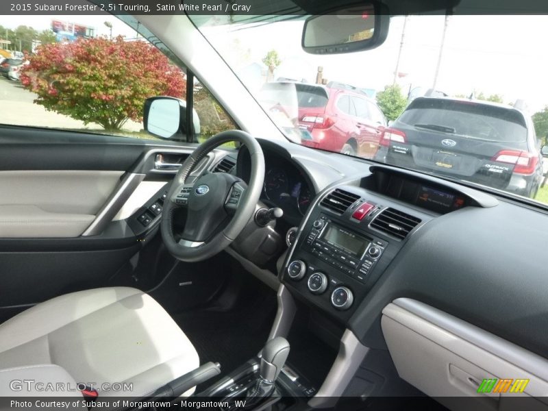 Satin White Pearl / Gray 2015 Subaru Forester 2.5i Touring