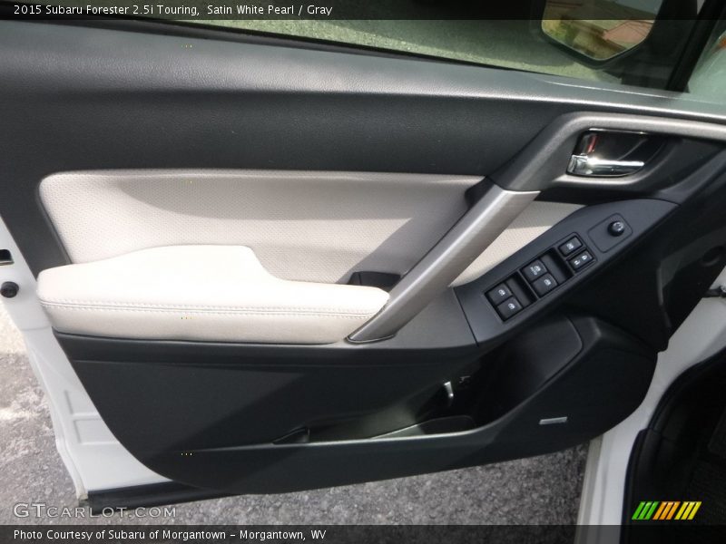 Satin White Pearl / Gray 2015 Subaru Forester 2.5i Touring