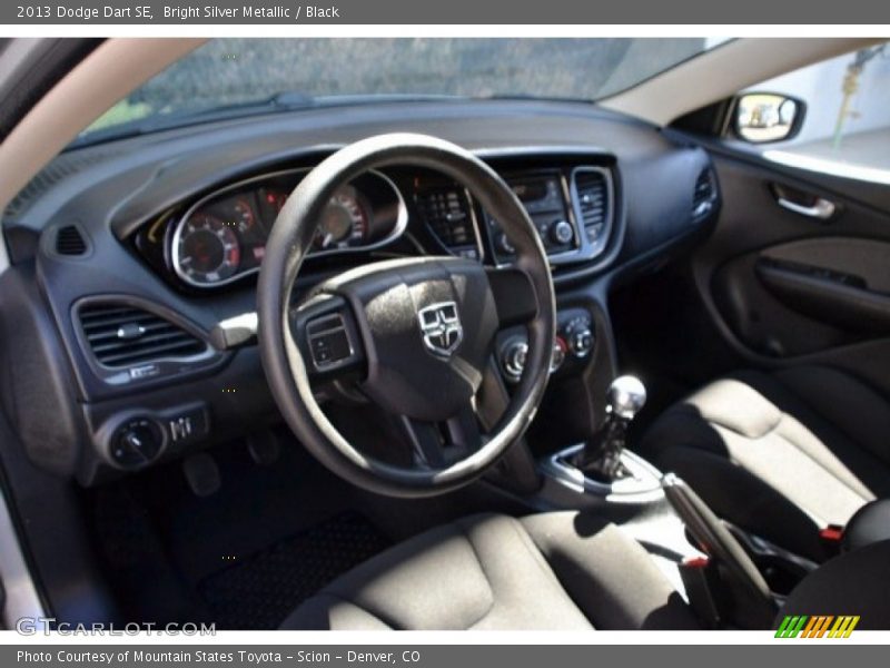 Bright Silver Metallic / Black 2013 Dodge Dart SE