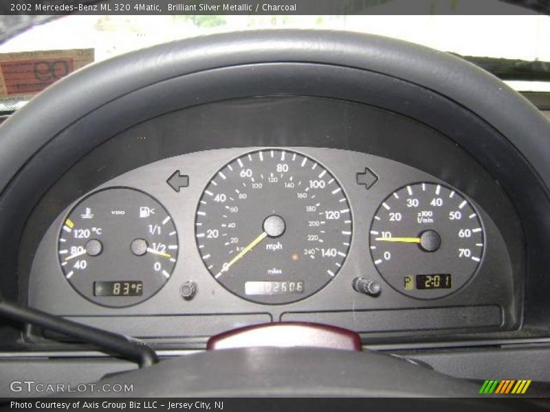Brilliant Silver Metallic / Charcoal 2002 Mercedes-Benz ML 320 4Matic