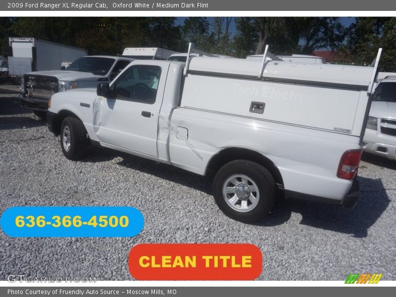 Oxford White / Medium Dark Flint 2009 Ford Ranger XL Regular Cab