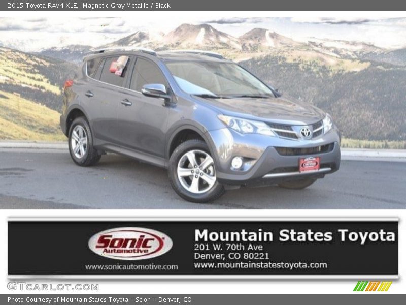 Magnetic Gray Metallic / Black 2015 Toyota RAV4 XLE