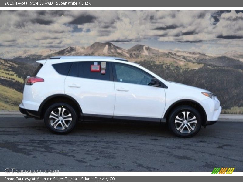 Super White / Black 2016 Toyota RAV4 LE AWD