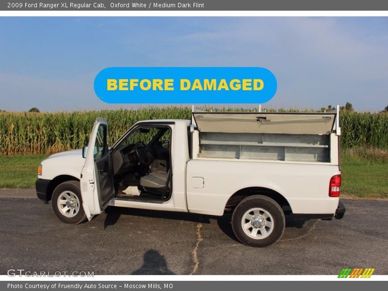 Oxford White / Medium Dark Flint 2009 Ford Ranger XL Regular Cab