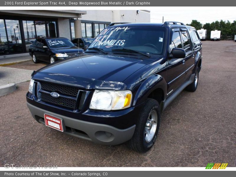Deep Wedgewood Blue Metallic / Dark Graphite 2001 Ford Explorer Sport Trac 4x4