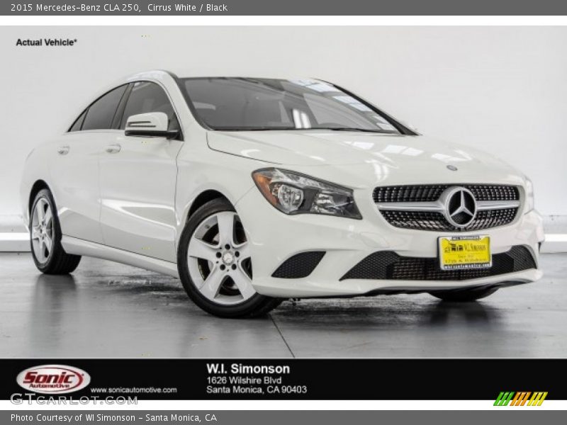 Cirrus White / Black 2015 Mercedes-Benz CLA 250