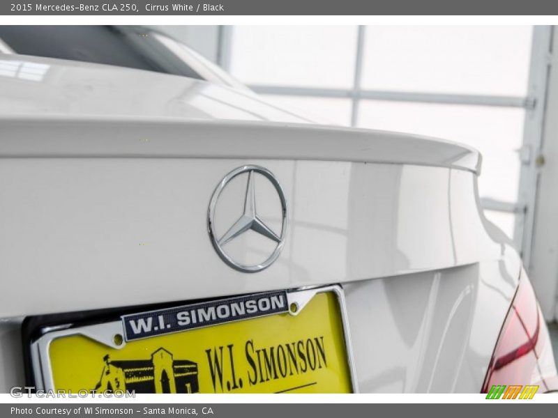 Cirrus White / Black 2015 Mercedes-Benz CLA 250