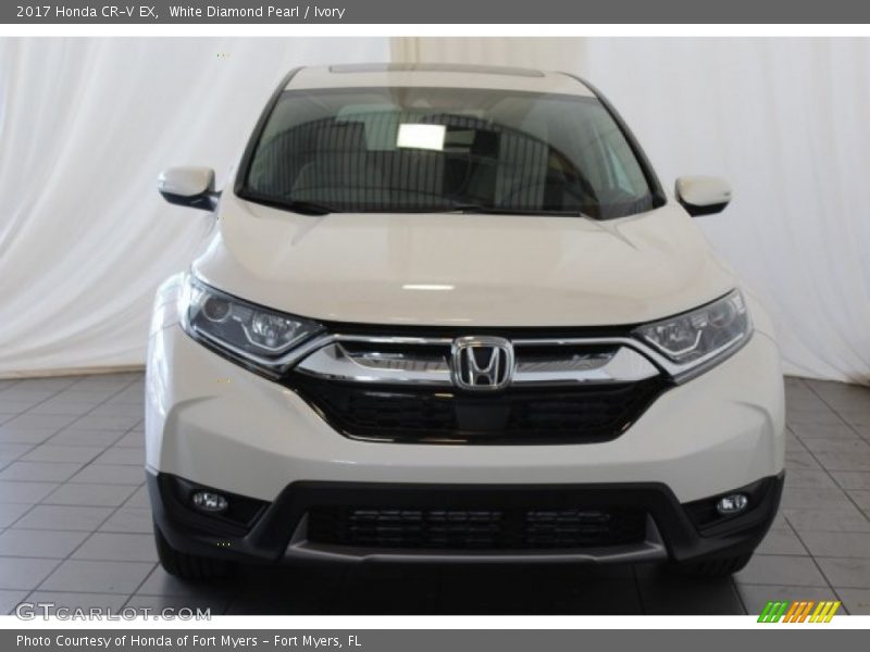 White Diamond Pearl / Ivory 2017 Honda CR-V EX