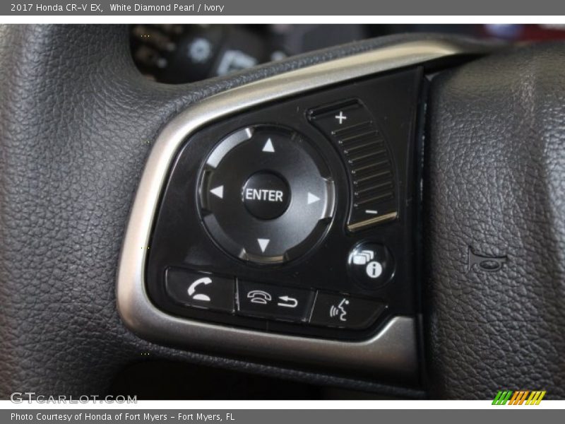 White Diamond Pearl / Ivory 2017 Honda CR-V EX
