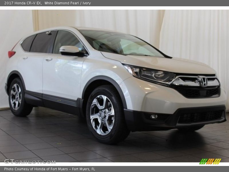 White Diamond Pearl / Ivory 2017 Honda CR-V EX