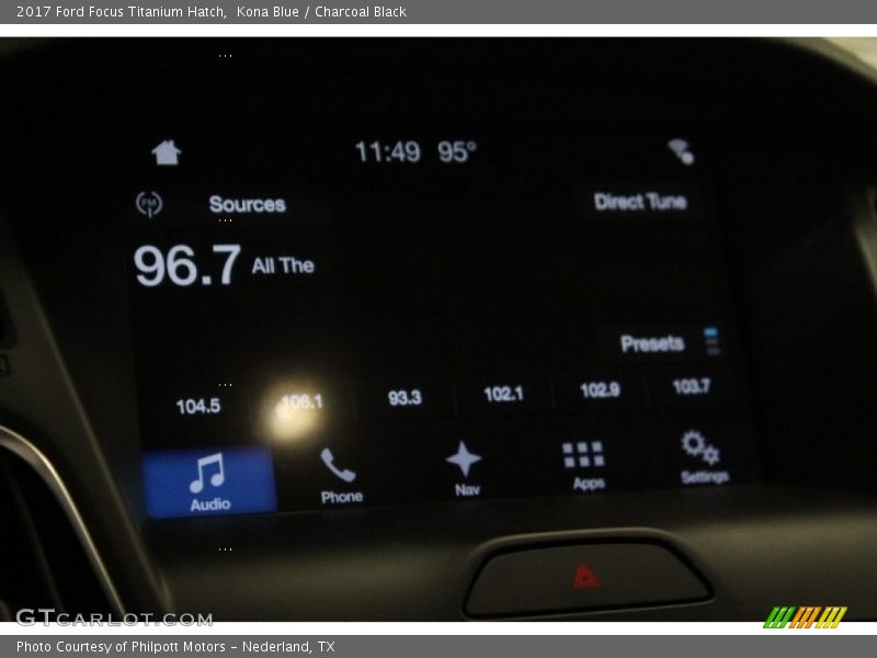 Kona Blue / Charcoal Black 2017 Ford Focus Titanium Hatch