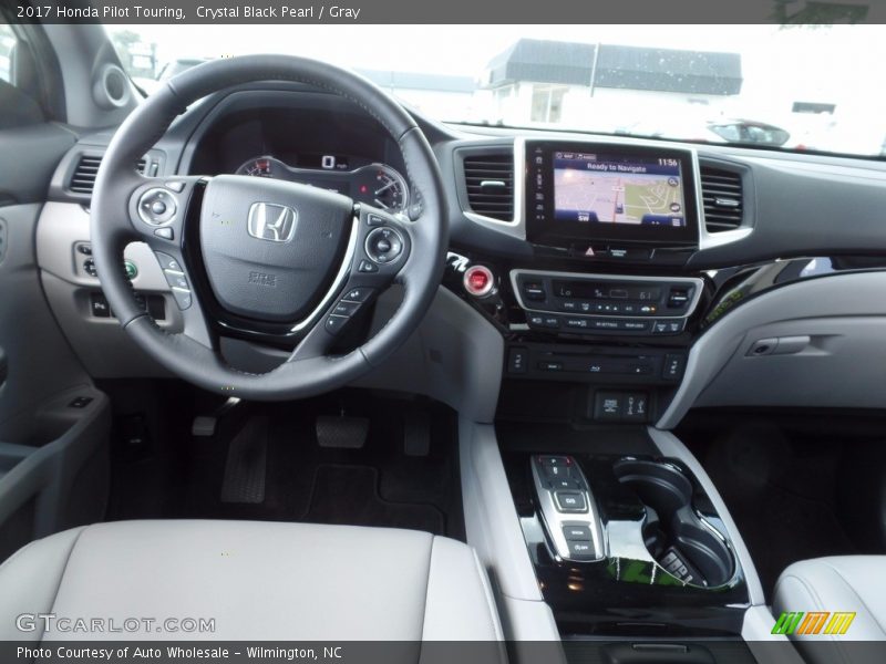 Crystal Black Pearl / Gray 2017 Honda Pilot Touring