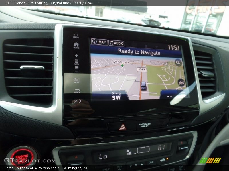 Crystal Black Pearl / Gray 2017 Honda Pilot Touring