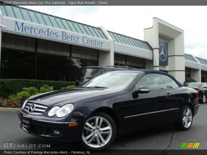 Capri Blue Metallic / Stone 2007 Mercedes-Benz CLK 350 Cabriolet