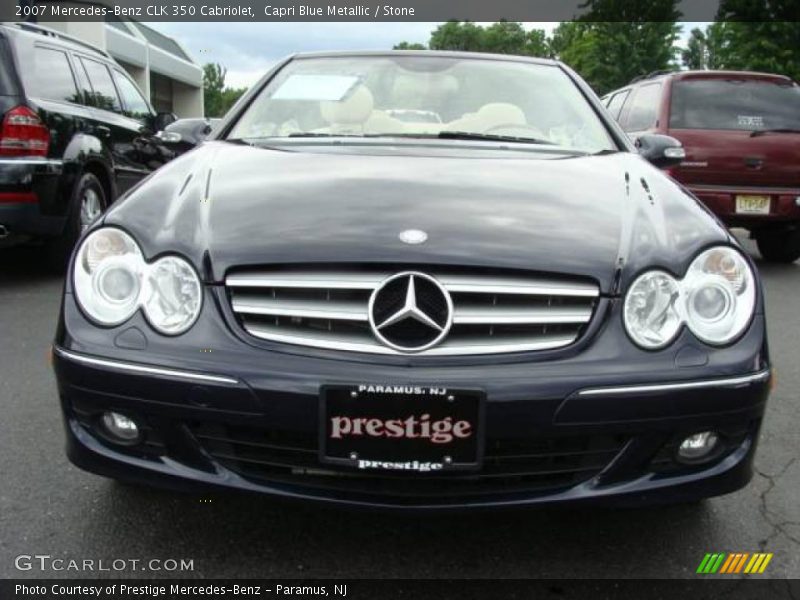 Capri Blue Metallic / Stone 2007 Mercedes-Benz CLK 350 Cabriolet