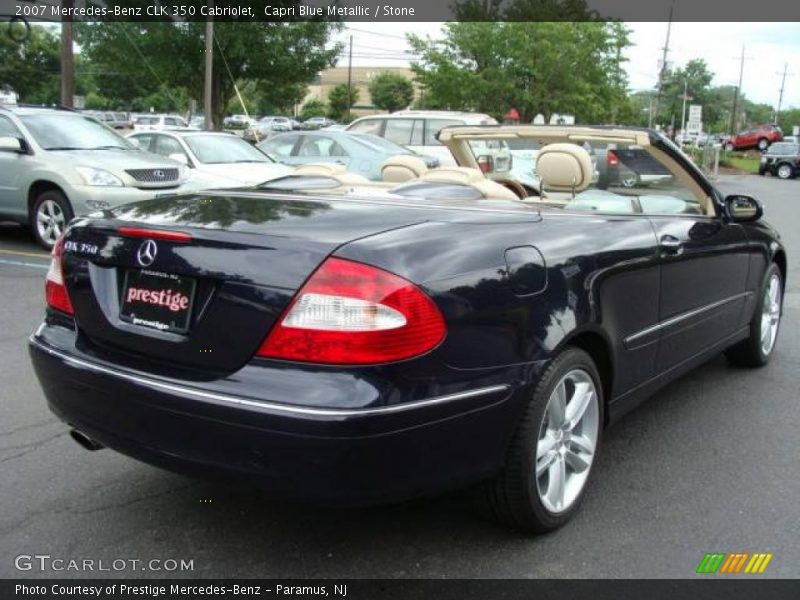 Capri Blue Metallic / Stone 2007 Mercedes-Benz CLK 350 Cabriolet