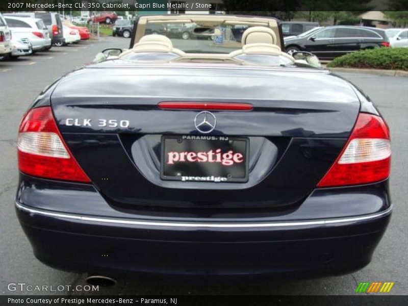 Capri Blue Metallic / Stone 2007 Mercedes-Benz CLK 350 Cabriolet