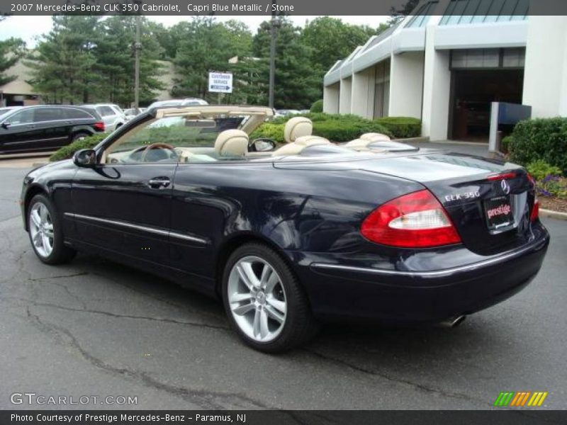 Capri Blue Metallic / Stone 2007 Mercedes-Benz CLK 350 Cabriolet