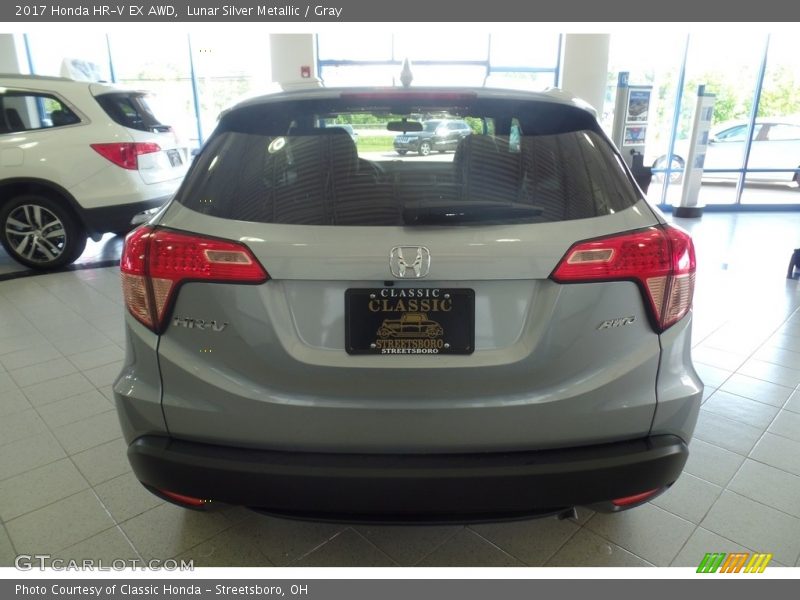 Lunar Silver Metallic / Gray 2017 Honda HR-V EX AWD