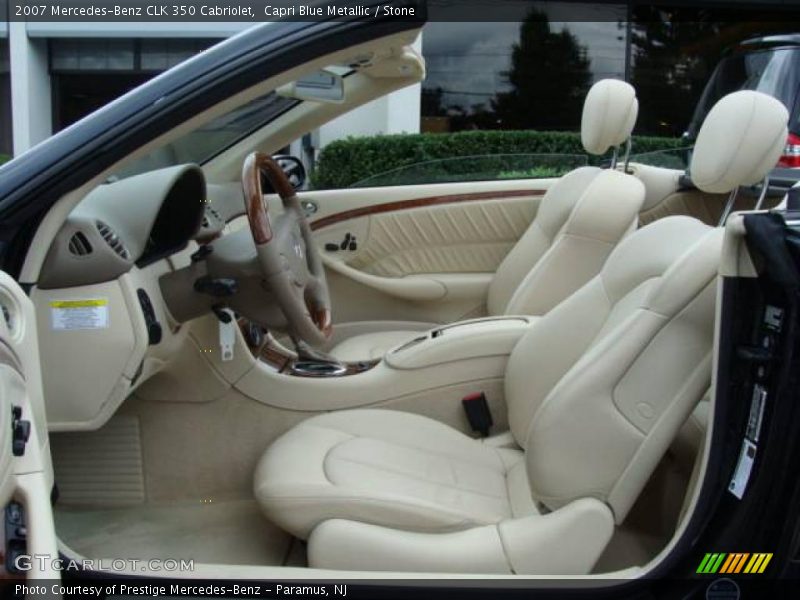 Capri Blue Metallic / Stone 2007 Mercedes-Benz CLK 350 Cabriolet
