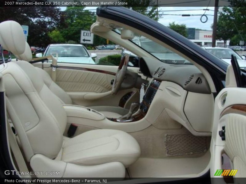 Capri Blue Metallic / Stone 2007 Mercedes-Benz CLK 350 Cabriolet