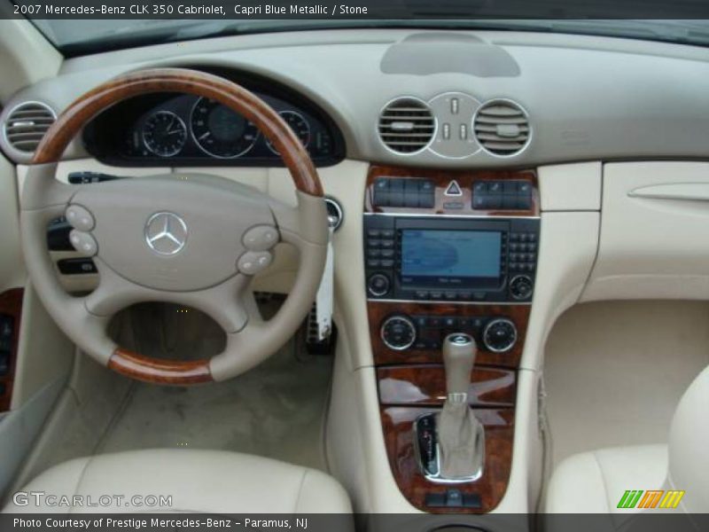 Capri Blue Metallic / Stone 2007 Mercedes-Benz CLK 350 Cabriolet