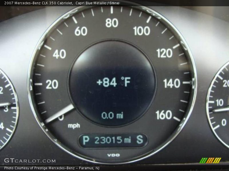 Capri Blue Metallic / Stone 2007 Mercedes-Benz CLK 350 Cabriolet