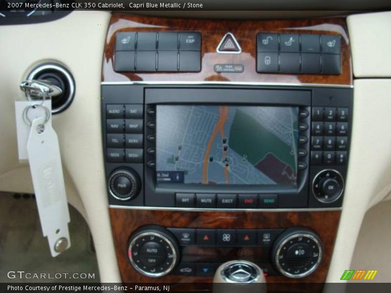 Capri Blue Metallic / Stone 2007 Mercedes-Benz CLK 350 Cabriolet