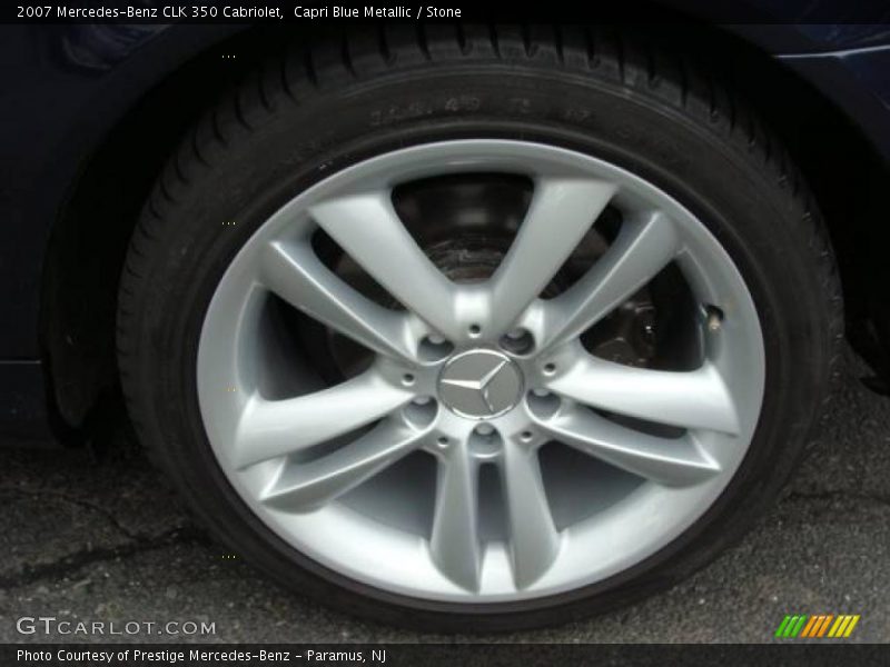 Capri Blue Metallic / Stone 2007 Mercedes-Benz CLK 350 Cabriolet
