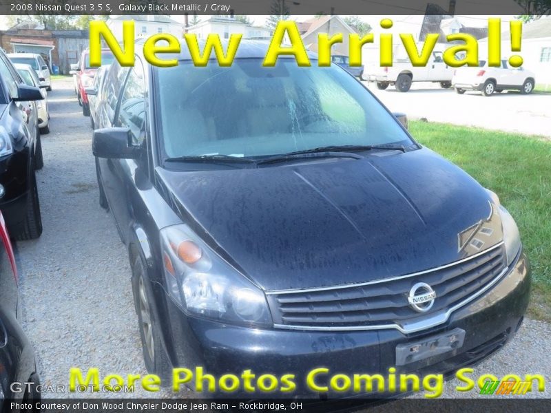 Galaxy Black Metallic / Gray 2008 Nissan Quest 3.5 S