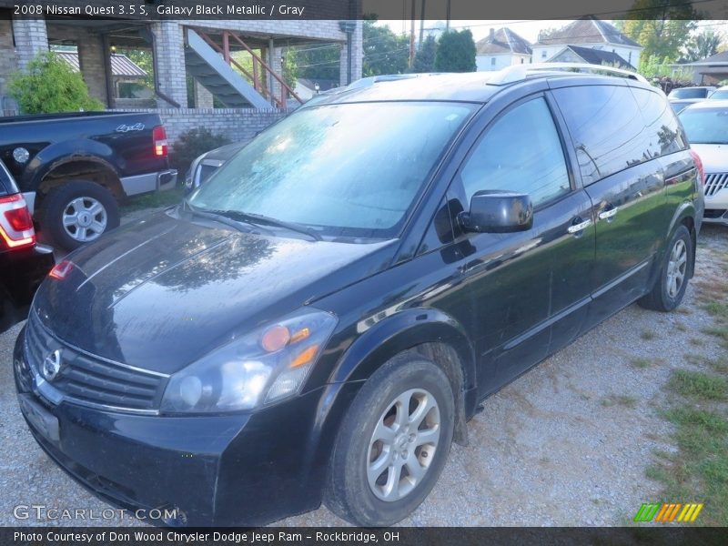 Galaxy Black Metallic / Gray 2008 Nissan Quest 3.5 S