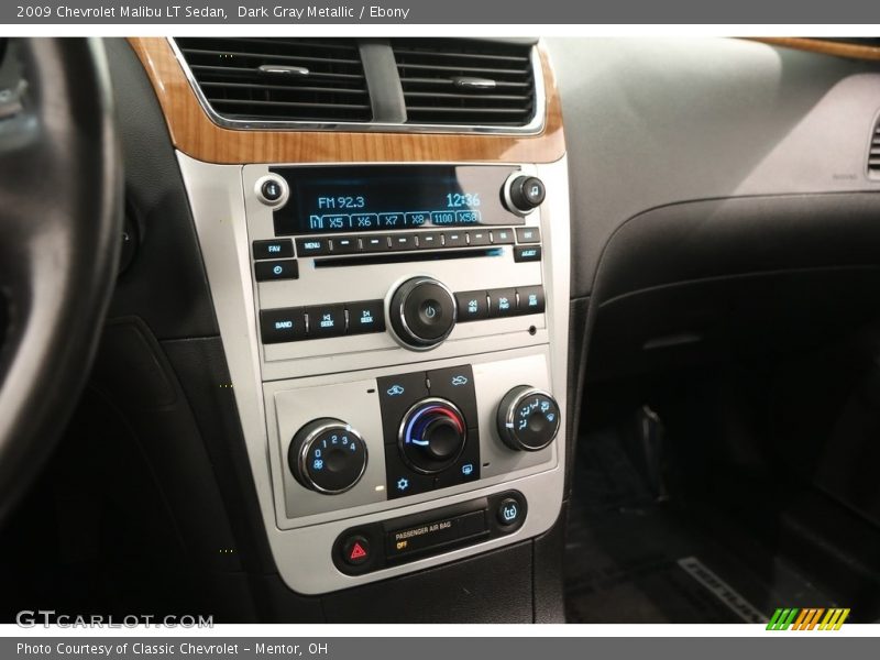 Dark Gray Metallic / Ebony 2009 Chevrolet Malibu LT Sedan