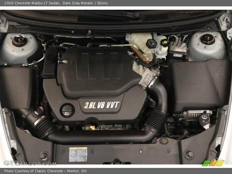 Dark Gray Metallic / Ebony 2009 Chevrolet Malibu LT Sedan