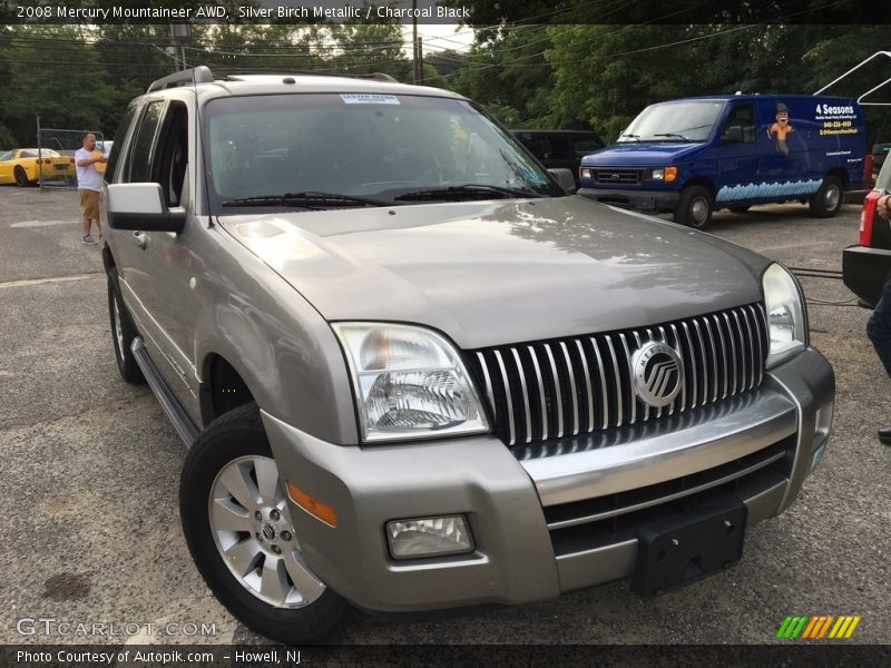 Silver Birch Metallic / Charcoal Black 2008 Mercury Mountaineer AWD