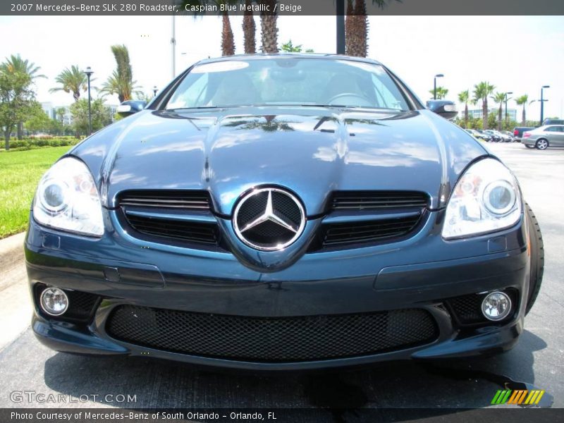 Caspian Blue Metallic / Beige 2007 Mercedes-Benz SLK 280 Roadster