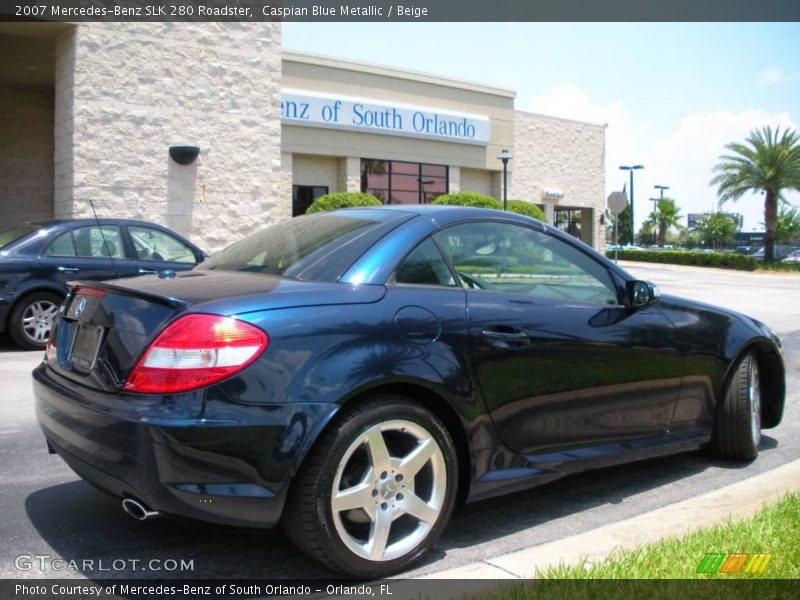 Caspian Blue Metallic / Beige 2007 Mercedes-Benz SLK 280 Roadster