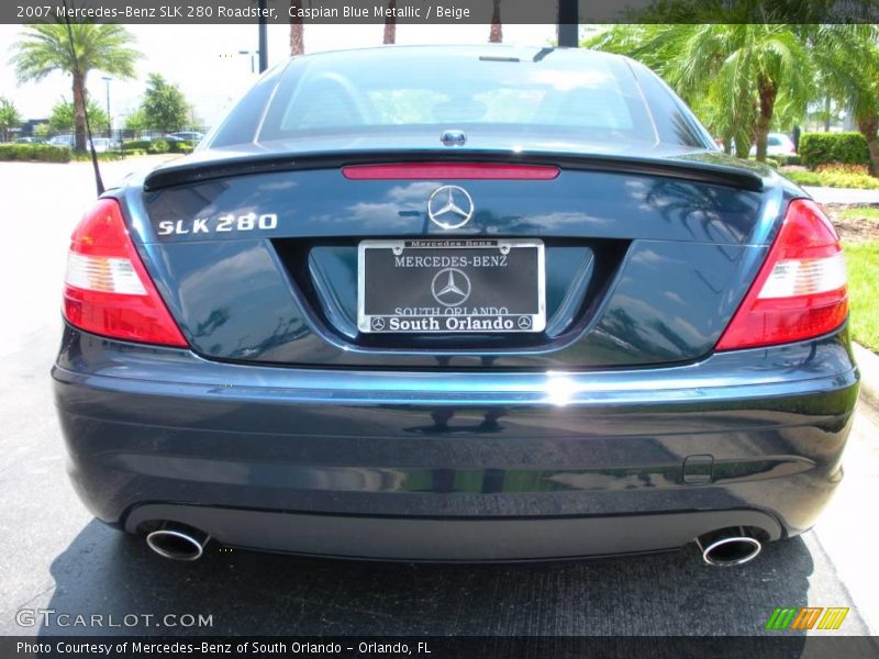 Caspian Blue Metallic / Beige 2007 Mercedes-Benz SLK 280 Roadster