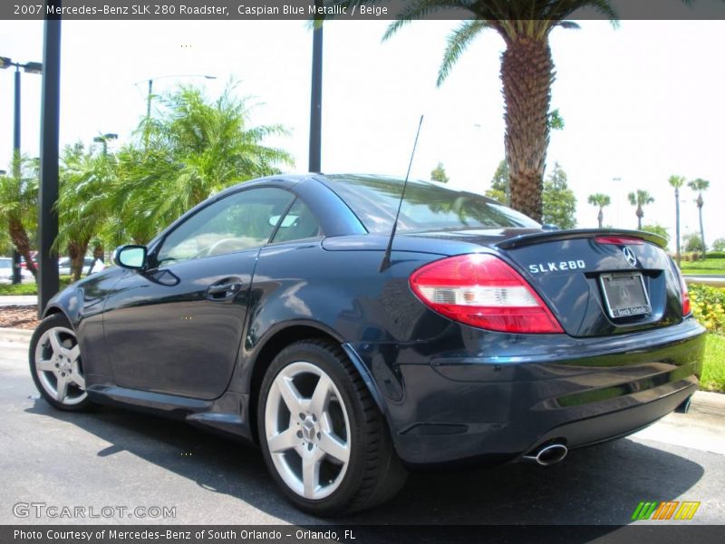 Caspian Blue Metallic / Beige 2007 Mercedes-Benz SLK 280 Roadster