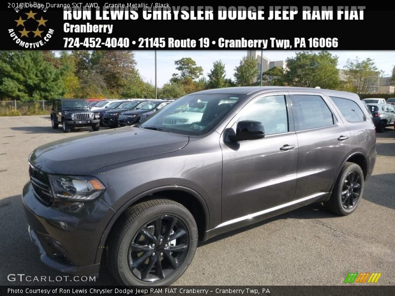 Granite Metallic / Black 2018 Dodge Durango SXT AWD