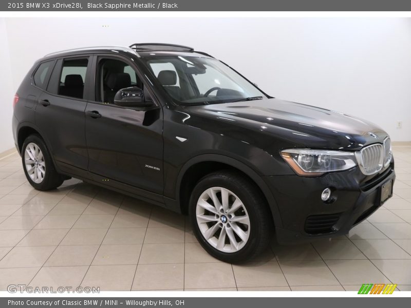 Black Sapphire Metallic / Black 2015 BMW X3 xDrive28i