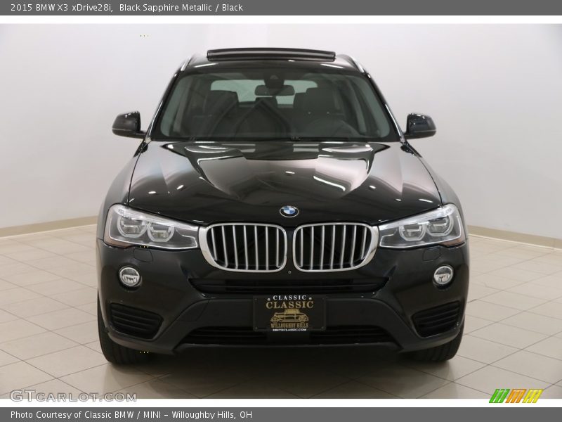 Black Sapphire Metallic / Black 2015 BMW X3 xDrive28i