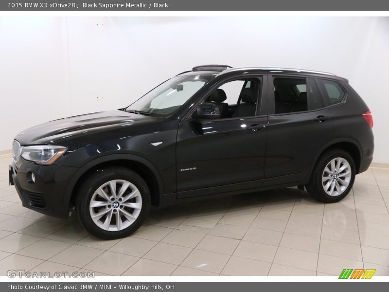 Black Sapphire Metallic / Black 2015 BMW X3 xDrive28i