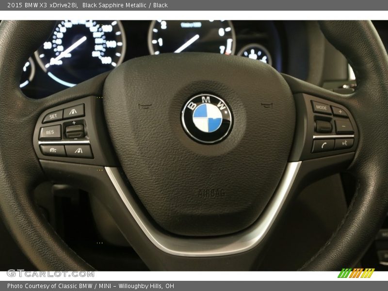 Black Sapphire Metallic / Black 2015 BMW X3 xDrive28i