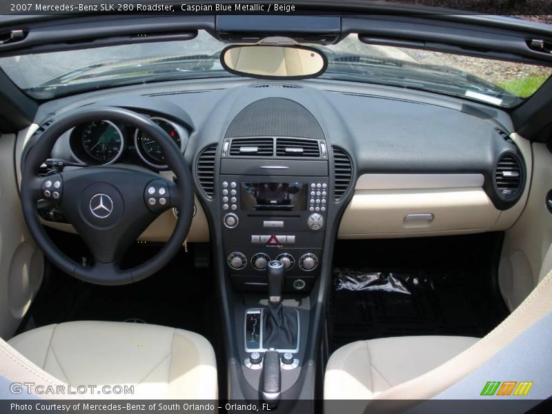 Caspian Blue Metallic / Beige 2007 Mercedes-Benz SLK 280 Roadster