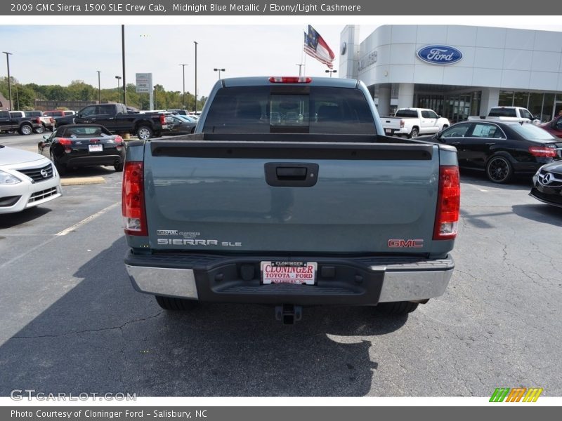 Midnight Blue Metallic / Ebony/Light Cashmere 2009 GMC Sierra 1500 SLE Crew Cab