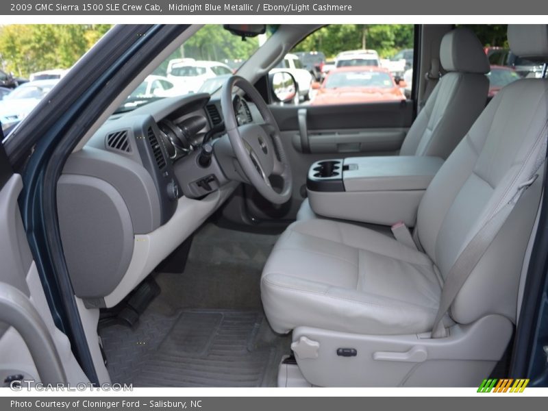 Midnight Blue Metallic / Ebony/Light Cashmere 2009 GMC Sierra 1500 SLE Crew Cab