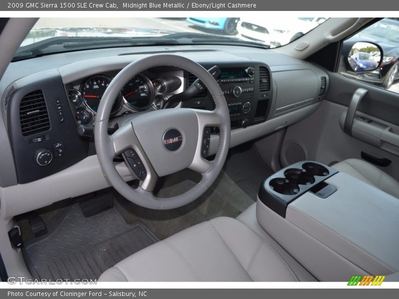 Midnight Blue Metallic / Ebony/Light Cashmere 2009 GMC Sierra 1500 SLE Crew Cab