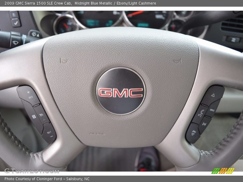 Midnight Blue Metallic / Ebony/Light Cashmere 2009 GMC Sierra 1500 SLE Crew Cab